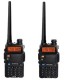 Set 2 bucati Statie radio portabila Baofeng UV-5R-BF Putere 8W, Dual Band VHF/UHF 136 - 174 MHz / 400-520 Mhz, casti cu microfon inclus