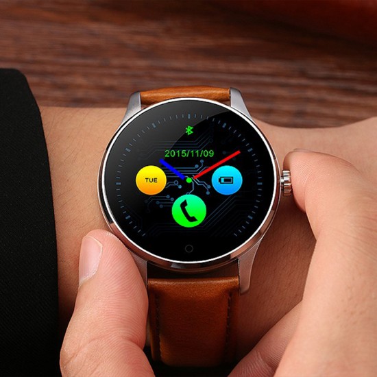 Ceas Smartwatch TarTek™ K88H Android si IOS, Metalic, Brown Edition