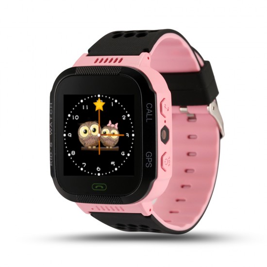 Smartwatch copii TarTek™ Q528 Roz, lanterna, cu functie telefon
