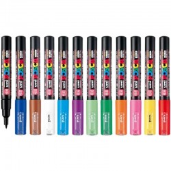 Set 12 Markere Multicolor Posca, PC-1M 