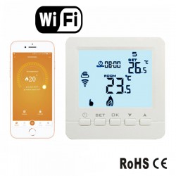 Termostat smart cu fir TarTek 02B05 3A pentru centrala termica pe gaz controlat prin Internet compatibil Alexa si Google Home 